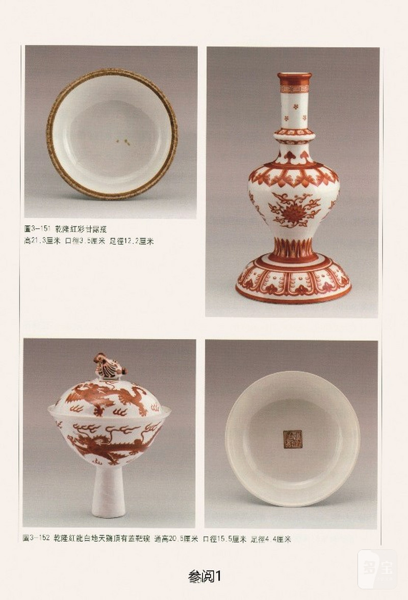 清乾隆  矾红彩缠枝莲纹甘露瓶 - 图3